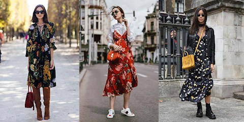 ÇİÇEKLİ ELBİSELERİ SONBAHARDA GİYİN