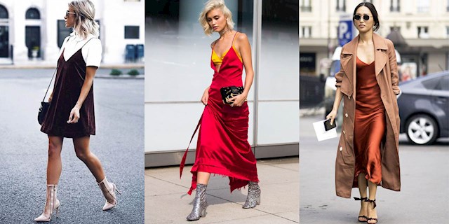 SLİP ELBİSELER YENİDEN TREND