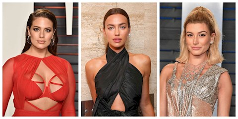 IRINA SHAYK, ASHLEY GRAHAM VE HAILEY BIEBER SANAL PODYUMDA