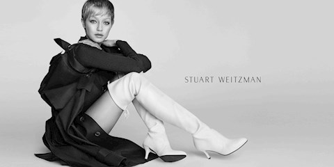 GIGI HADID, YENİ SAÇLARIYLA STUART WEITZMAN REKLAMINDA 