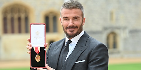 David Beckham, Kral Charles Tarafından Şövalyelikle Onurlandırıldı